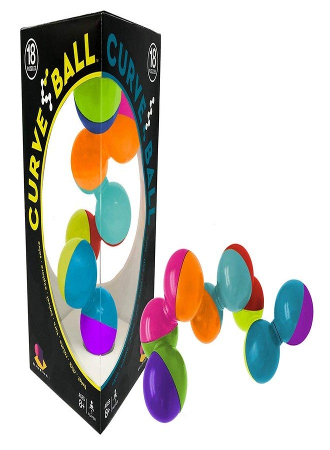 Brainwright Curve Ball - Colorful Brainteaser Rotational Puzzle - Image 1